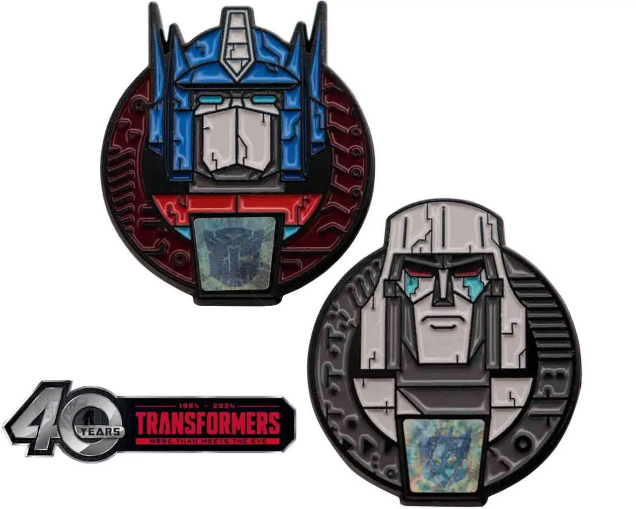 TRANSFORMERS - 40th Anniversary Twin Set of Pin Badges - Figurine
